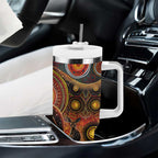 Australian Aboriginal Art Kangaroo Tumbler With Handle Our Children Our Future Aboriginal Dot Painting