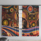 Australian Aboriginal Art Kangaroo Window Curtain Our Children Our Future Aboriginal Dot Painting