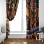 Australian Aboriginal Art Kangaroo Window Curtain Our Children Our Future Aboriginal Dot Painting