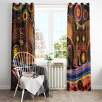 Australian Aboriginal Art Kangaroo Window Curtain Our Children Our Future Aboriginal Dot Painting