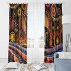 Australian Aboriginal Art Kangaroo Window Curtain Our Children Our Future Aboriginal Dot Painting