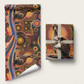 Australian Aboriginal Art Kangaroo Wrapping Paper Our Children Our Future Aboriginal Dot Painting - Aussie Hoodie