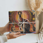 Australian Aboriginal Art Kangaroo Wrapping Paper Our Children Our Future Aboriginal Dot Painting - Aussie Hoodie