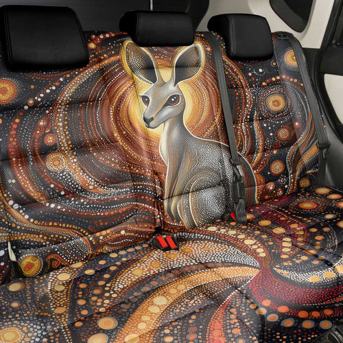 Australian Aboriginal Art Kangaroo Back Car Seat Cover Warm Earth Tones Aboriginal Dot Painting