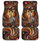 Australian Aboriginal Art Kangaroo Car Mats Warm Earth Tones Aboriginal Dot Painting