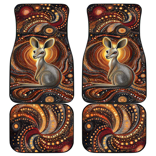 Australian Aboriginal Art Kangaroo Car Mats Warm Earth Tones Aboriginal Dot Painting