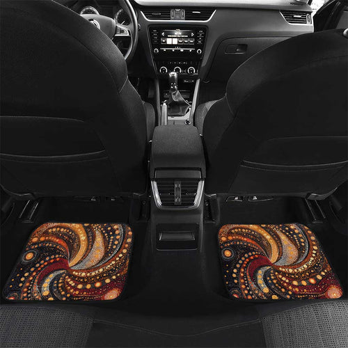 Australian Aboriginal Art Kangaroo Car Mats Warm Earth Tones Aboriginal Dot Painting