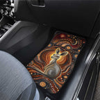 Australian Aboriginal Art Kangaroo Car Mats Warm Earth Tones Aboriginal Dot Painting