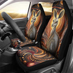 Australian Aboriginal Art Kangaroo Car Seat Cover Warm Earth Tones Aboriginal Dot Painting