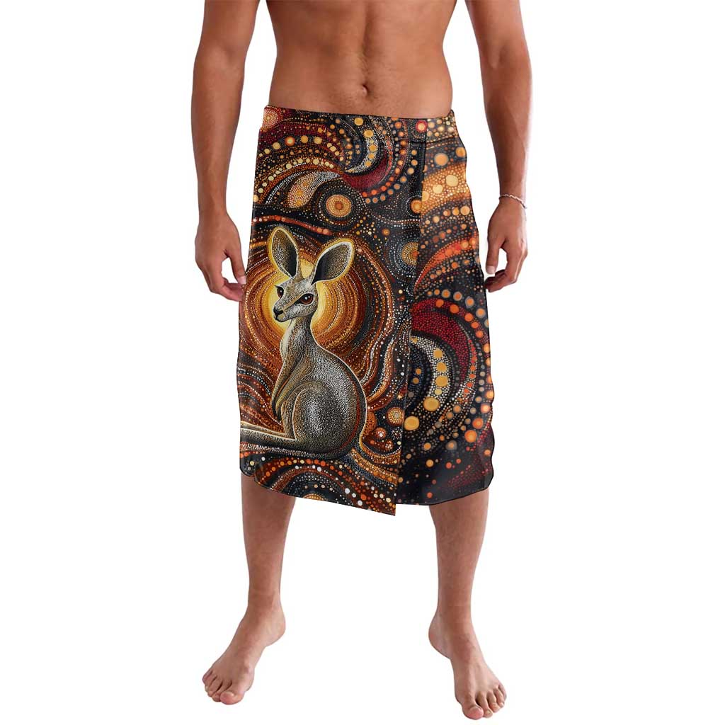 Australian Aboriginal Art Kangaroo Lavalava Warm Earth Tones Aboriginal Dot Painting
