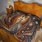 Australian Aboriginal Art Kangaroo Quilt Warm Earth Tones Aboriginal Dot Painting