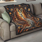 Australian Aboriginal Art Kangaroo Quilt Warm Earth Tones Aboriginal Dot Painting