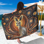 Australian Aboriginal Art Kangaroo Sarong Warm Earth Tones Aboriginal Dot Painting
