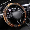 Australian Aboriginal Art Kangaroo Steering Wheel Cover Warm Earth Tones Aboriginal Dot Painting