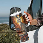 Australian Aboriginal Art Kangaroo Tumbler With Handle Warm Earth Tones Aboriginal Dot Painting