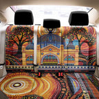 Australian Flinders Street Railway Station Back Car Seat Cover Aboriginal Dot Painting