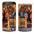Australian Flinders Street Railway Station 4 in 1 Can Cooler Tumbler Aboriginal Dot Painting