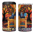 Australian Flinders Street Railway Station 4 in 1 Can Cooler Tumbler Aboriginal Dot Painting