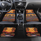 Australian Flinders Street Railway Station Car Mats Aboriginal Dot Painting