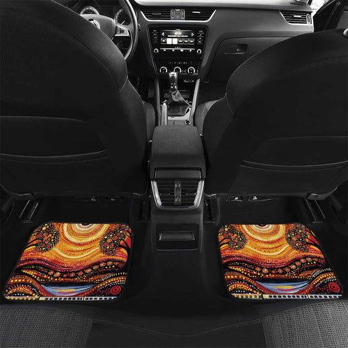 Australian Flinders Street Railway Station Car Mats Aboriginal Dot Painting