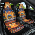 Australian Flinders Street Railway Station Car Seat Cover Aboriginal Dot Painting