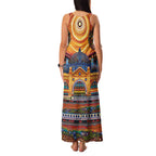 Australian Flinders Street Railway Station Family Matching Tank Maxi Dress and Hawaiian Shirt Aboriginal Dot Painting