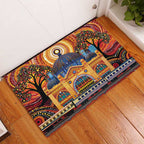 Australian Flinders Street Railway Station Rubber Doormat Aboriginal Dot Painting
