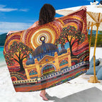 Australian Flinders Street Railway Station Sarong Aboriginal Dot Painting