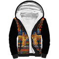 Australian Flinders Street Railway Station Sherpa Hoodie Aboriginal Dot Painting