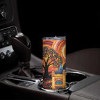 Australian Flinders Street Railway Station Skinny Tumbler Aboriginal Dot Painting