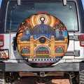 Australian Flinders Street Railway Station Spare Tire Cover Aboriginal Dot Painting