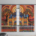 Australian Flinders Street Railway Station Window Curtain Aboriginal Dot Painting