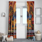 Australian Flinders Street Railway Station Window Curtain Aboriginal Dot Painting