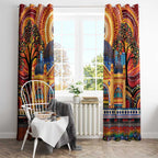 Australian Flinders Street Railway Station Window Curtain Aboriginal Dot Painting