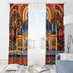 Australian Flinders Street Railway Station Window Curtain Aboriginal Dot Painting