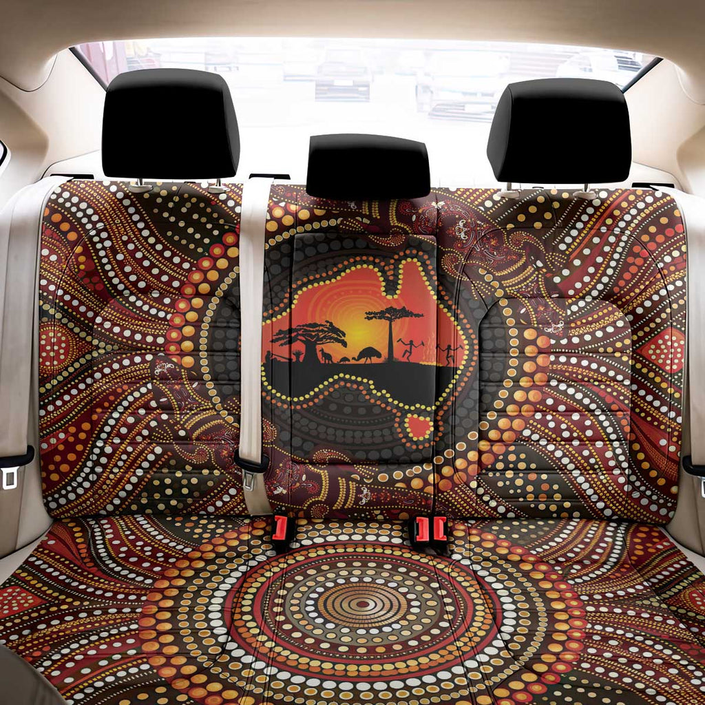 Lizard and Australia Map Back Car Seat Cover Aboriginal Dot Painting