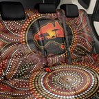 Lizard and Australia Map Back Car Seat Cover Aboriginal Dot Painting