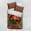 Lizard and Australia Map Bedding Set Aboriginal Dot Painting