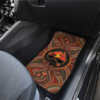 Lizard and Australia Map Car Mats Aboriginal Dot Painting