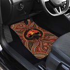 Lizard and Australia Map Car Mats Aboriginal Dot Painting