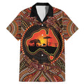 Lizard and Australia Map Family Matching Mermaid Dress and Hawaiian Shirt Aboriginal Dot Painting