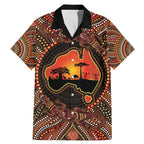 Lizard and Australia Map Family Matching Mermaid Dress and Hawaiian Shirt Aboriginal Dot Painting