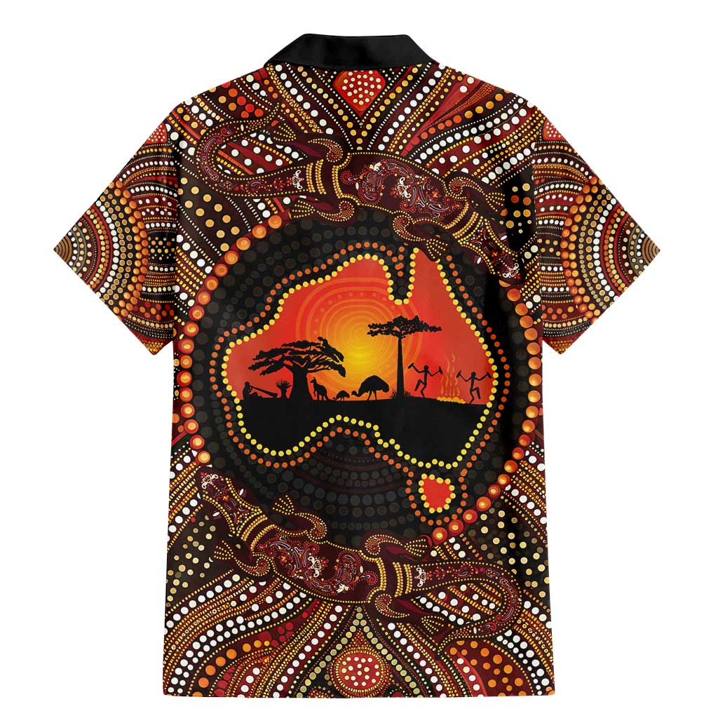 Lizard and Australia Map Family Matching Mermaid Dress and Hawaiian Shirt Aboriginal Dot Painting