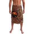 Lizard and Australia Map Lavalava Aboriginal Dot Painting