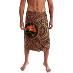 Lizard and Australia Map Lavalava Aboriginal Dot Painting