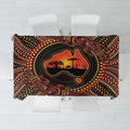 Lizard and Australia Map Tablecloth Aboriginal Dot Painting