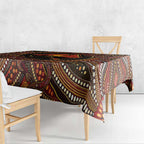 Lizard and Australia Map Tablecloth Aboriginal Dot Painting