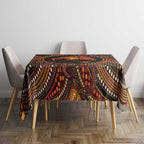 Lizard and Australia Map Tablecloth Aboriginal Dot Painting