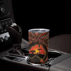 Lizard and Australia Map Tumbler Cup Aboriginal Dot Painting