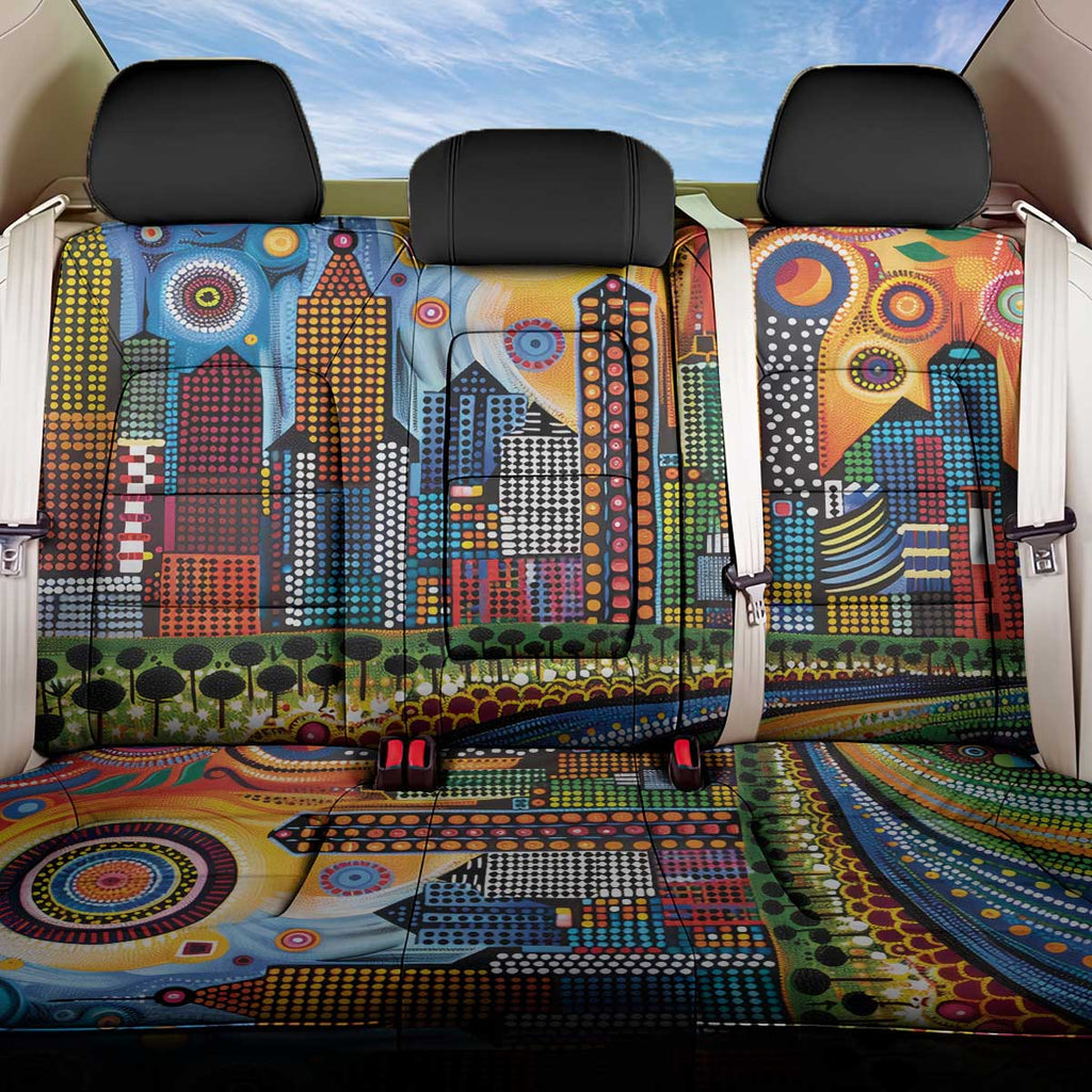 The Gold Coast Queensland Back Car Seat Cover Australian Landscapes Aboriginal Dot Painting